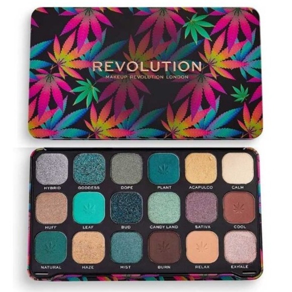 Revolution Other - Makeup Revolution Chilled Forever Dynamic 18 Eyeshadow Palette Hemp Seed Oil New
